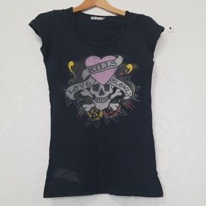 Ed Hardy black tee size M